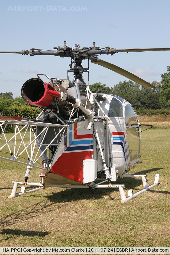 HA-PPC, 1960 Sud SA-313B Alouette II C/N 1500, Sud SA.318B Alouette II at Breighton Airfield's Wings & Wheels Weekend, July 2011.