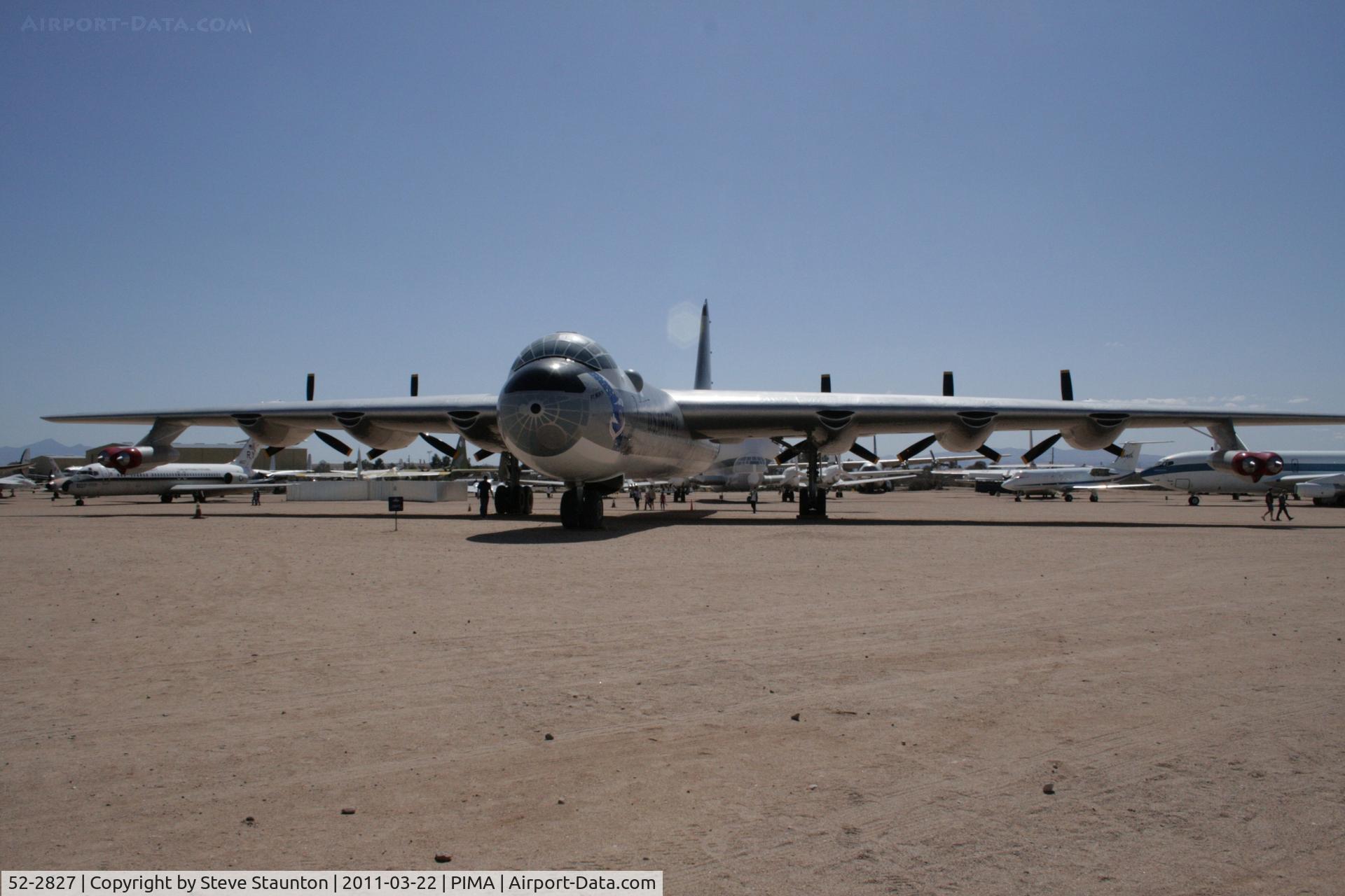 52-2827, 1952 Convair B-36J-10-CF Peacemaker C/N 383, Taken at Pima Air and Space Museum, in March 2011 whilst on an Aeroprint Aviation tour