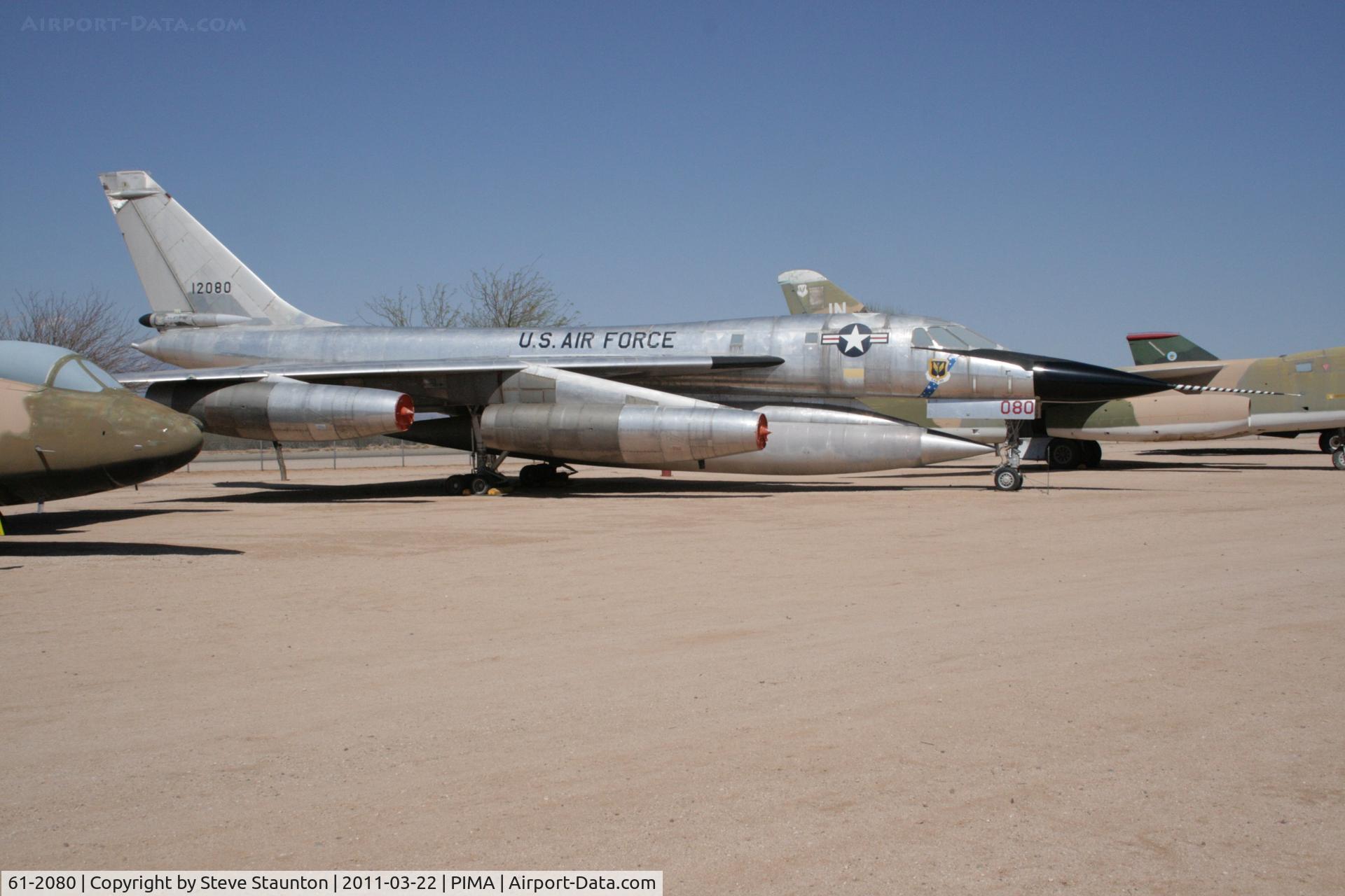 61-2080, 1961 Convair B-58A Hustler C/N 116, Taken at Pima Air and Space Museum, in March 2011 whilst on an Aeroprint Aviation tour