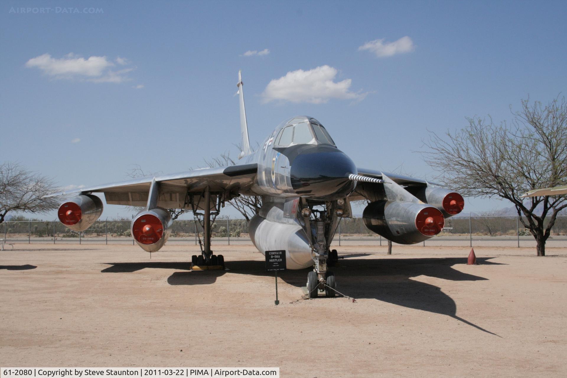 61-2080, 1961 Convair B-58A Hustler C/N 116, Taken at Pima Air and Space Museum, in March 2011 whilst on an Aeroprint Aviation tour