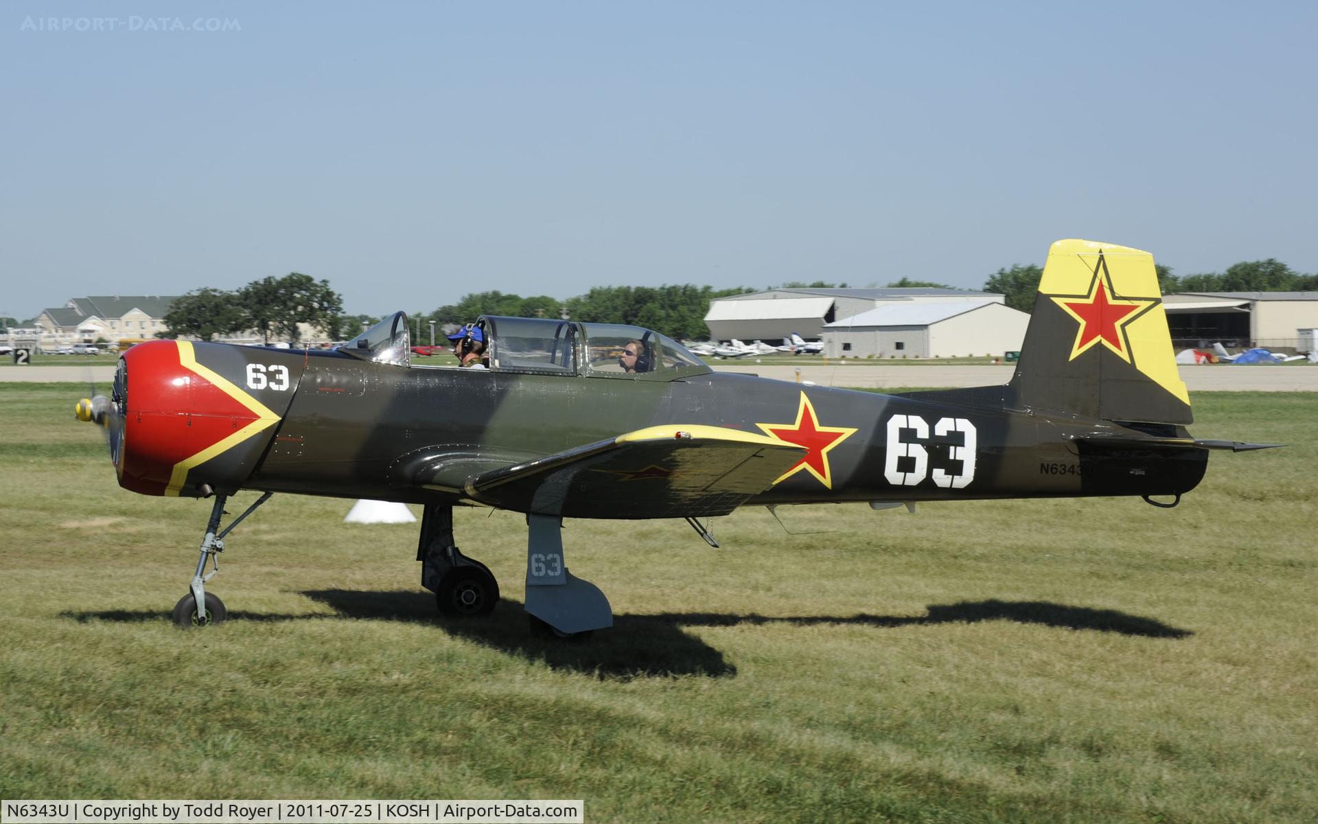 N6343U, 1980 Nanchang CJ-6 C/N 3732020, AIRVENTURE 2011