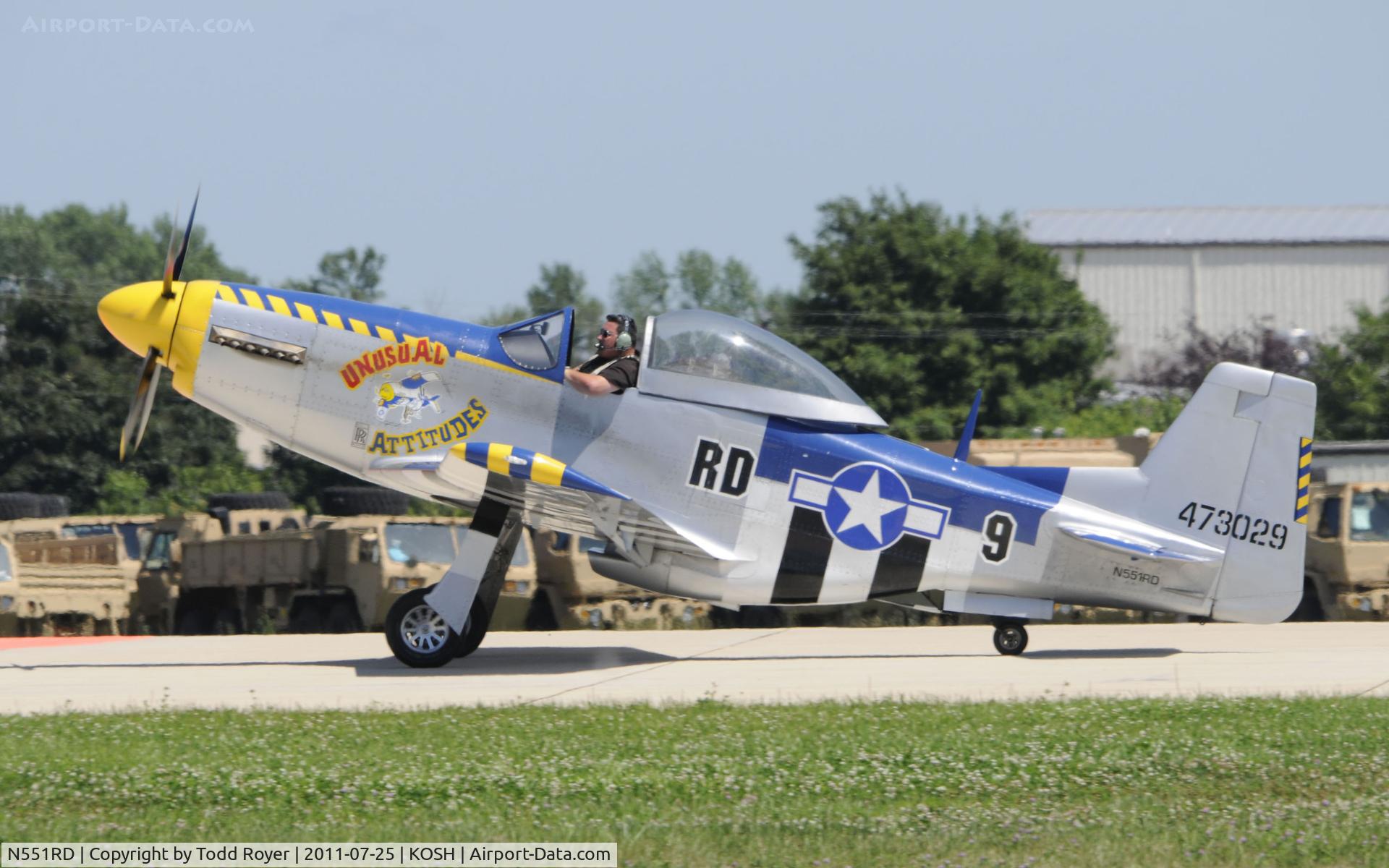 N551RD, Titan T-51 Mustang C/N M07SV6S0HK0130, AIRVENTURE 2011