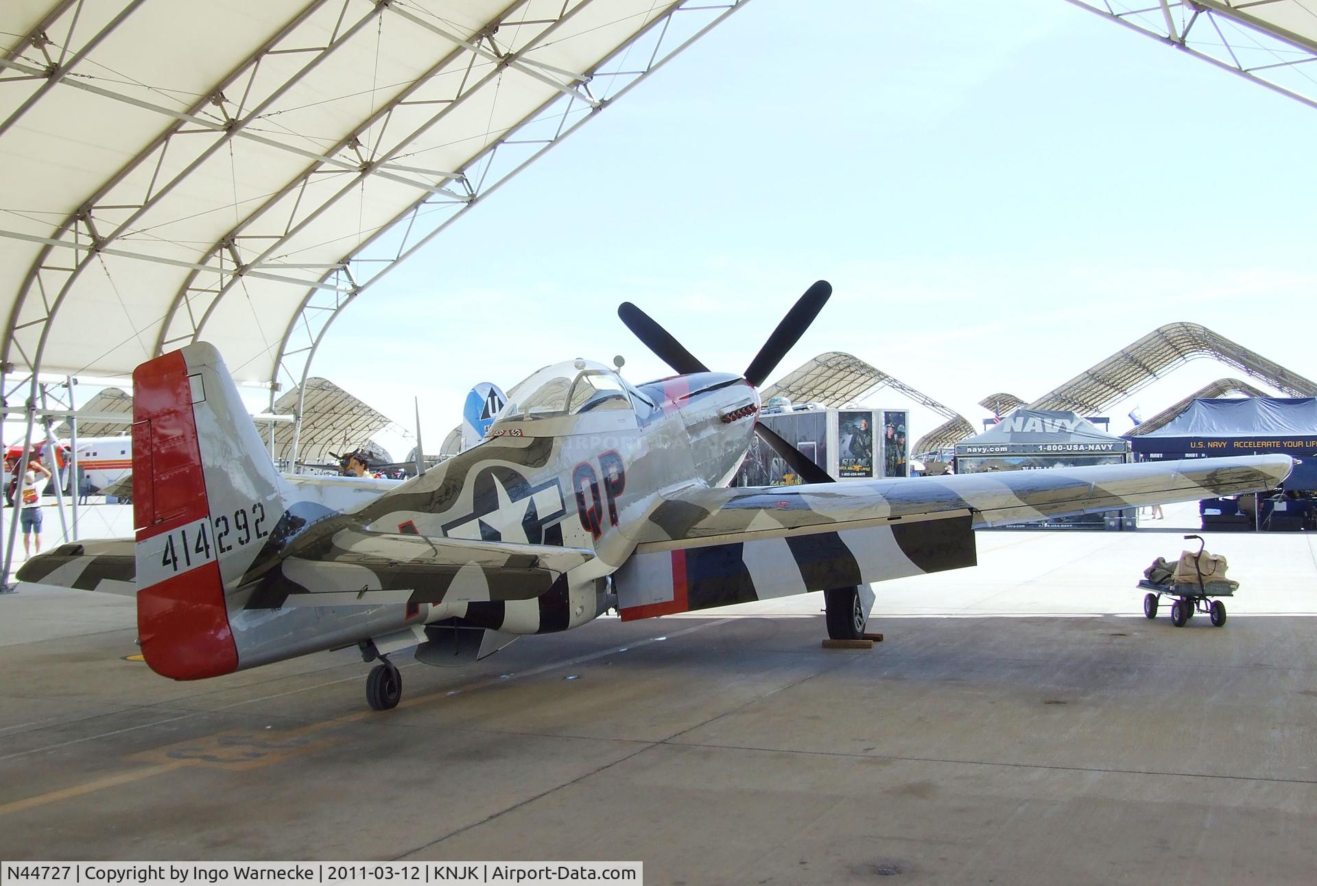 N44727, 1944 North American P-51D Mustang C/N 122-39198, North American P-51D Mustang at the 2011 airshow at El Centro NAS, CA