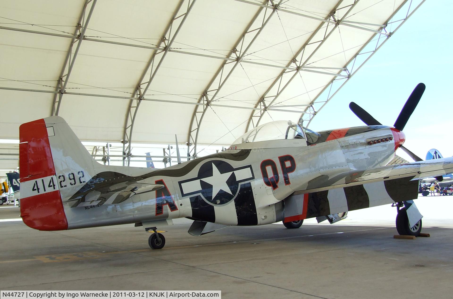 N44727, 1944 North American P-51D Mustang C/N 122-39198, North American P-51D Mustang at the 2011 airshow at El Centro NAS, CA