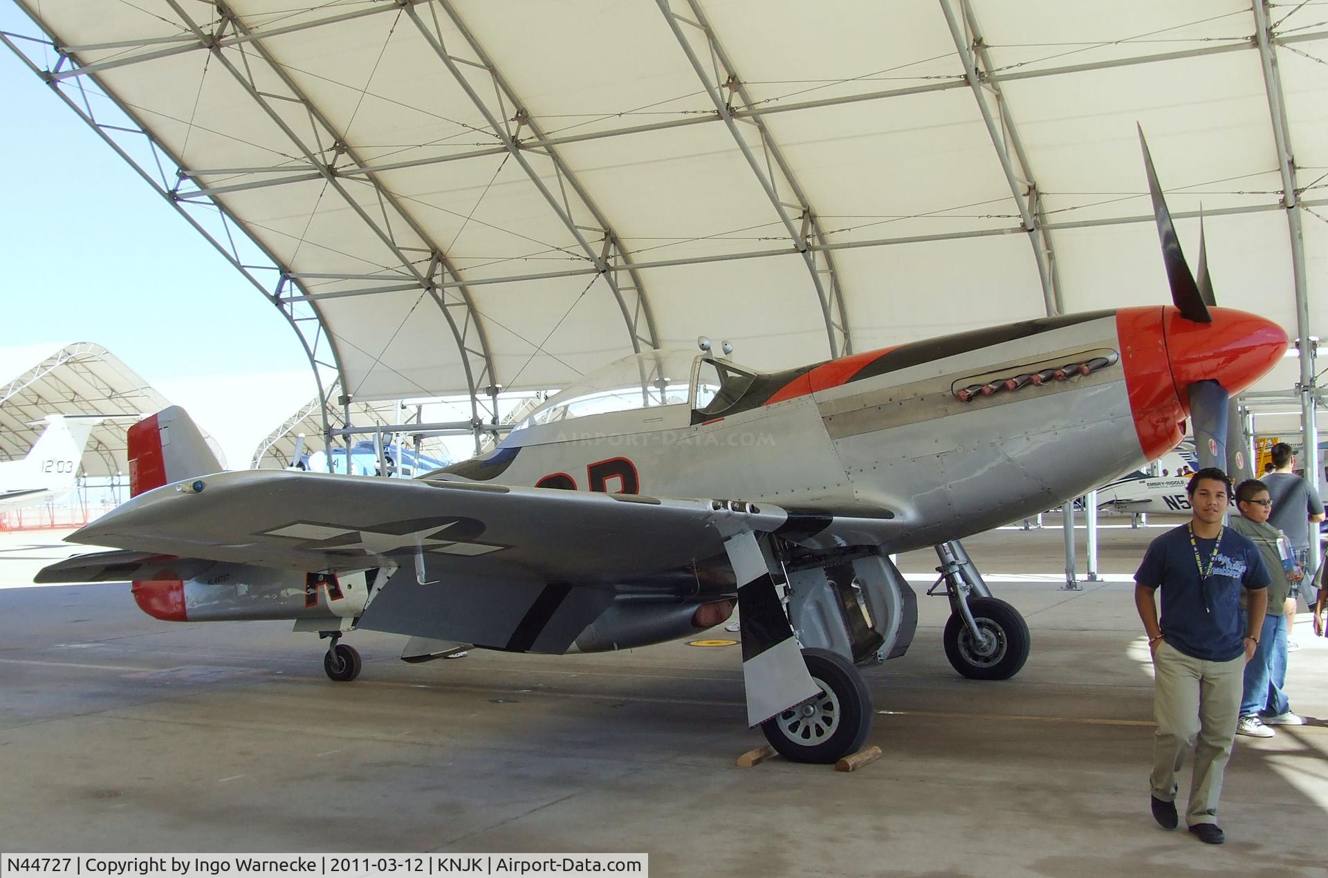N44727, 1944 North American P-51D Mustang C/N 122-39198, North American P-51D Mustang at the 2011 airshow at El Centro NAS, CA