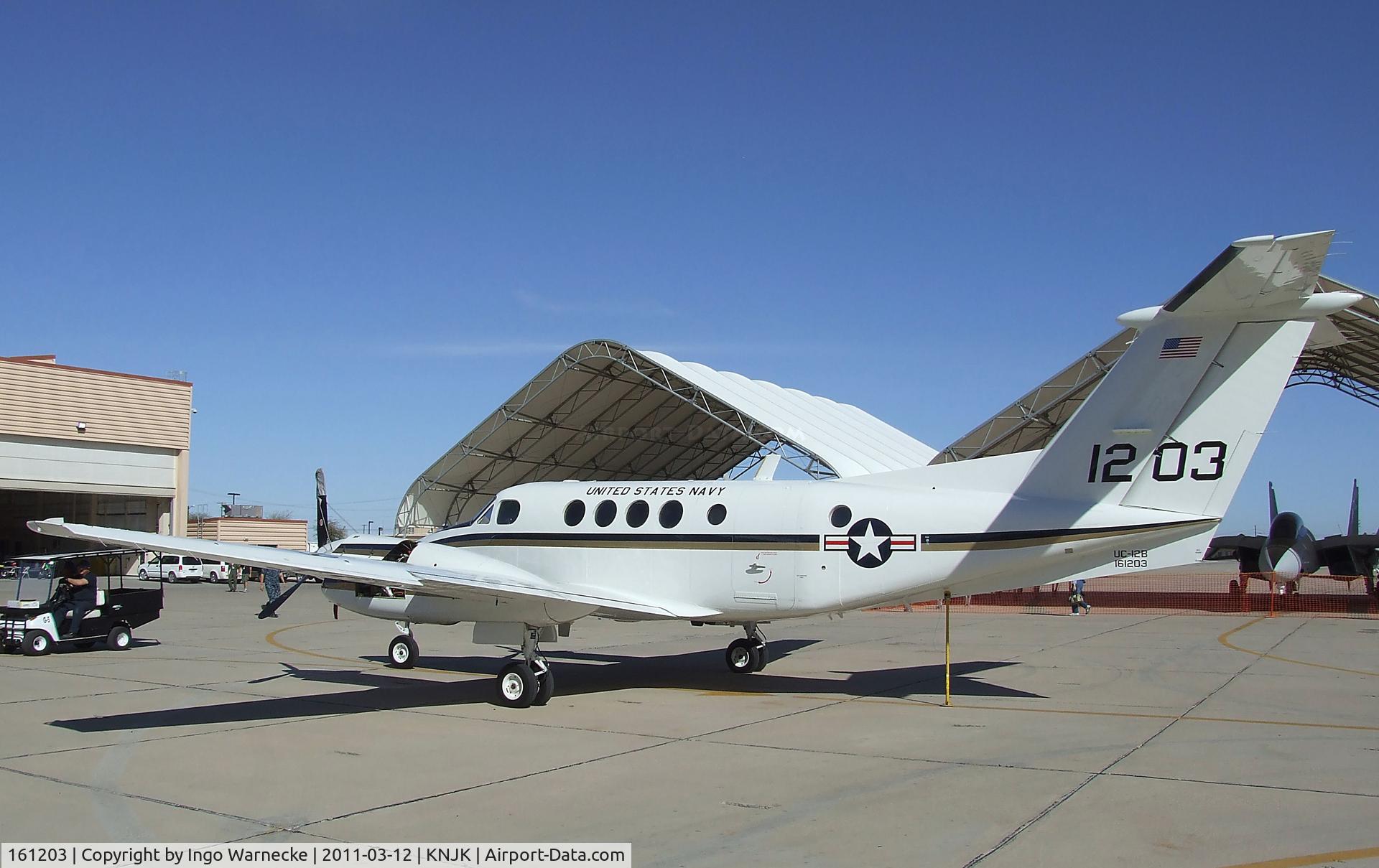 161203, Beech UC-12B Huron C/N BJ-19, Beechcraft UC-12B Huron of the US Navy at the 2011 airshow at El Centro NAS, CA