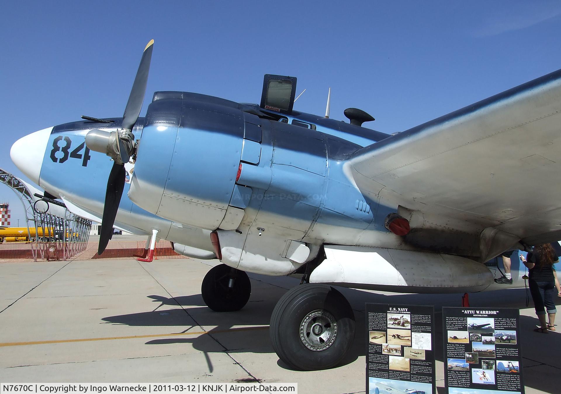 N7670C, 1945 Lockheed PV-2 Harpoon C/N 15-1438, Lockheed PV-2 Harpoon at the 2011 airshow at El Centro NAS, CA