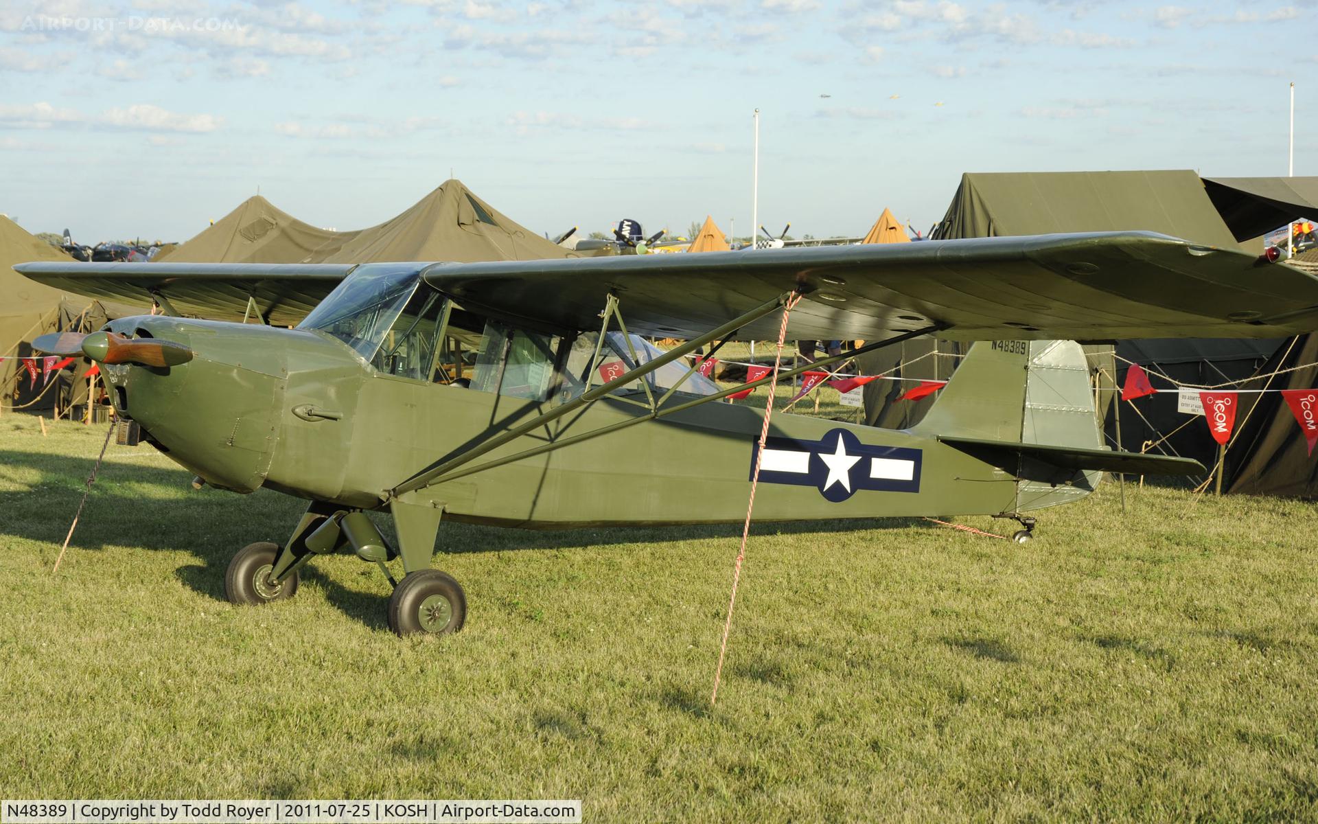 N48389, 1943 Taylorcraft DCO-65 C/N L-5300, AIRVENTURE 2011