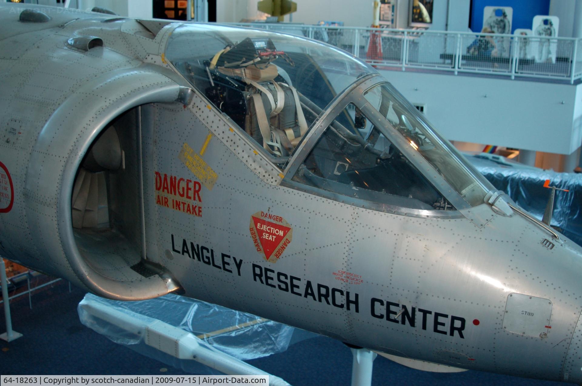 64-18263, 1964 Hawker Siddeley XV-6A Kestrel C/N Not found 64-18263/N521NA/XS68, 1964 Hawker Siddeley XV-6A Kestrel at the Virginia Air & Space Center, Hampton, VA