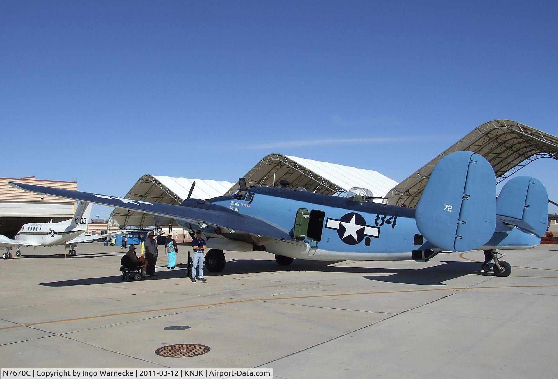 N7670C, 1945 Lockheed PV-2 Harpoon C/N 15-1438, Lockheed PV-2 Harpoon at the 2011 airshow at El Centro NAS, CA