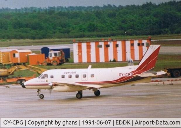 OY-CPG, 1982 Embraer EMB-110P1 Bandeirante C/N 110405, Sun-Air