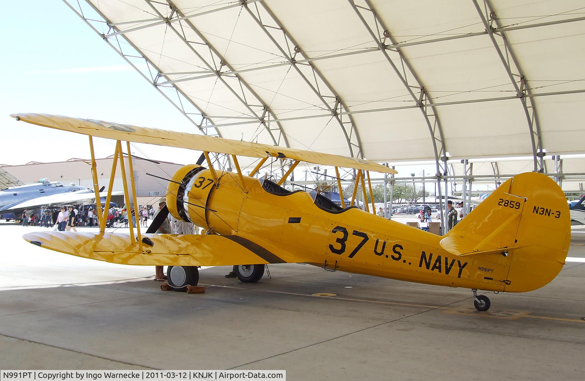 N991PT, 1938 Naval Aircraft Factory N3N-3 C/N 2859, Naval Aircraft Factory N3N-3 at the 2011 airshow at El Centro NAS, CA