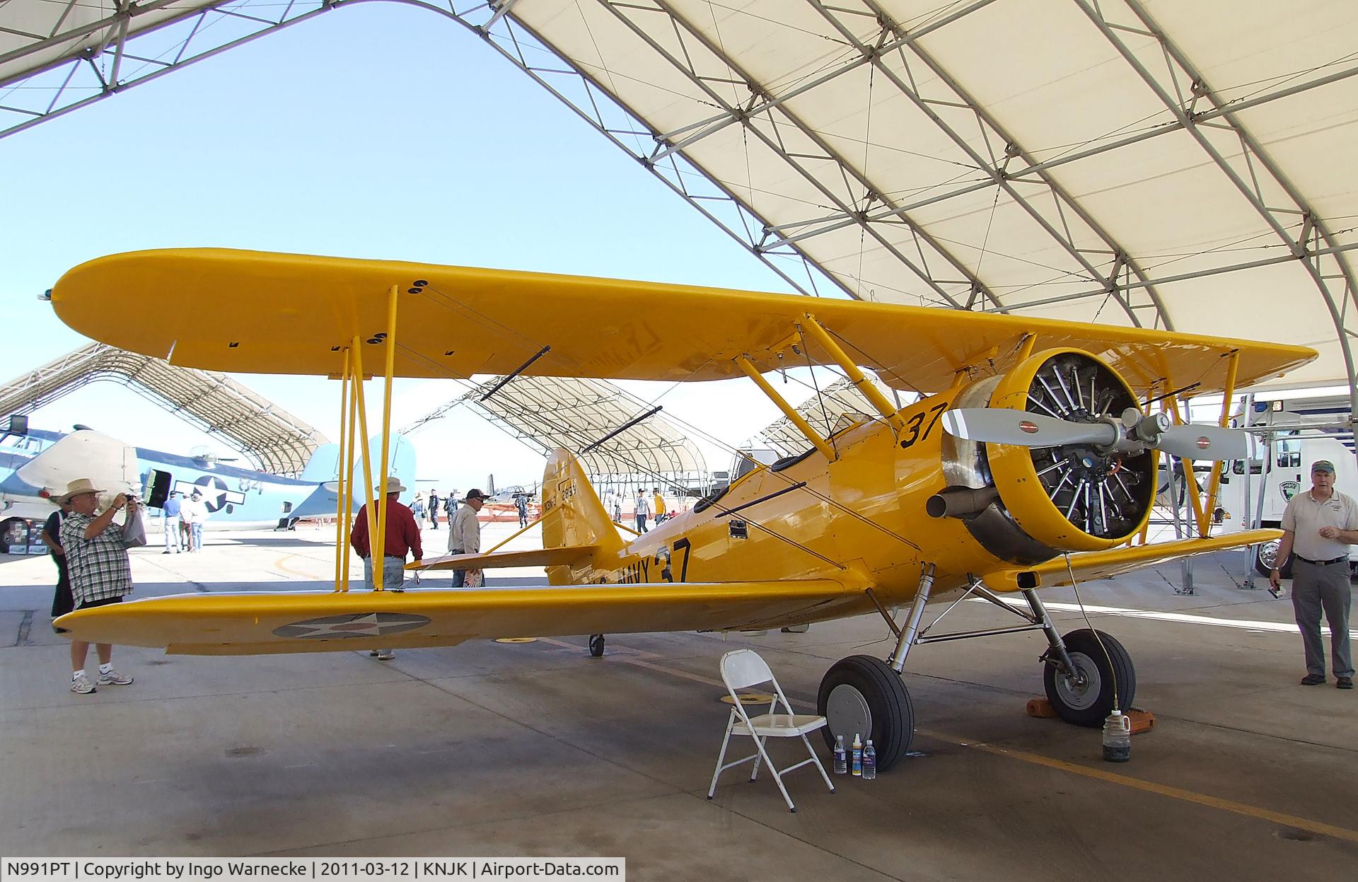 N991PT, 1938 Naval Aircraft Factory N3N-3 C/N 2859, Naval Aircraft Factory N3N-3 at the 2011 airshow at El Centro NAS, CA