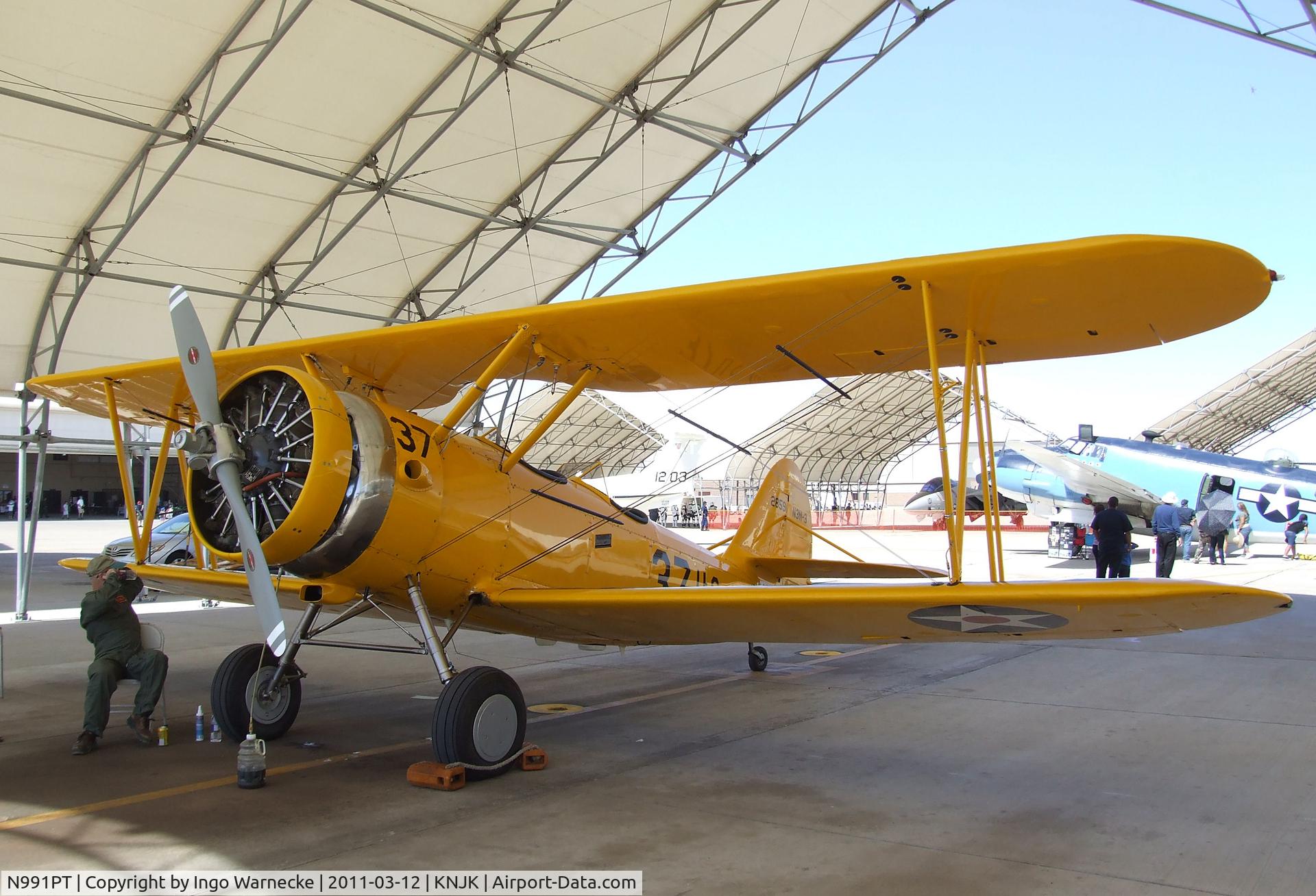 N991PT, 1938 Naval Aircraft Factory N3N-3 C/N 2859, Naval Aircraft Factory N3N-3 at the 2011 airshow at El Centro NAS, CA