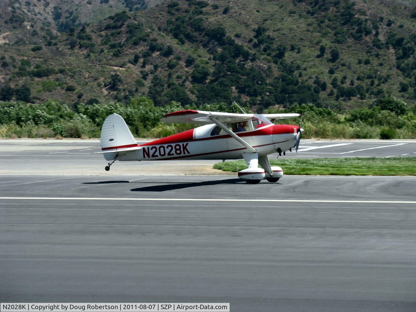N2028K, 1947 Luscombe 8E Silvaire C/N 4755, 1947 Luscombe 8E SILVAIRE, Continental C85 85 Hp, same ownership 60+ years!, landing roll Rwy 22