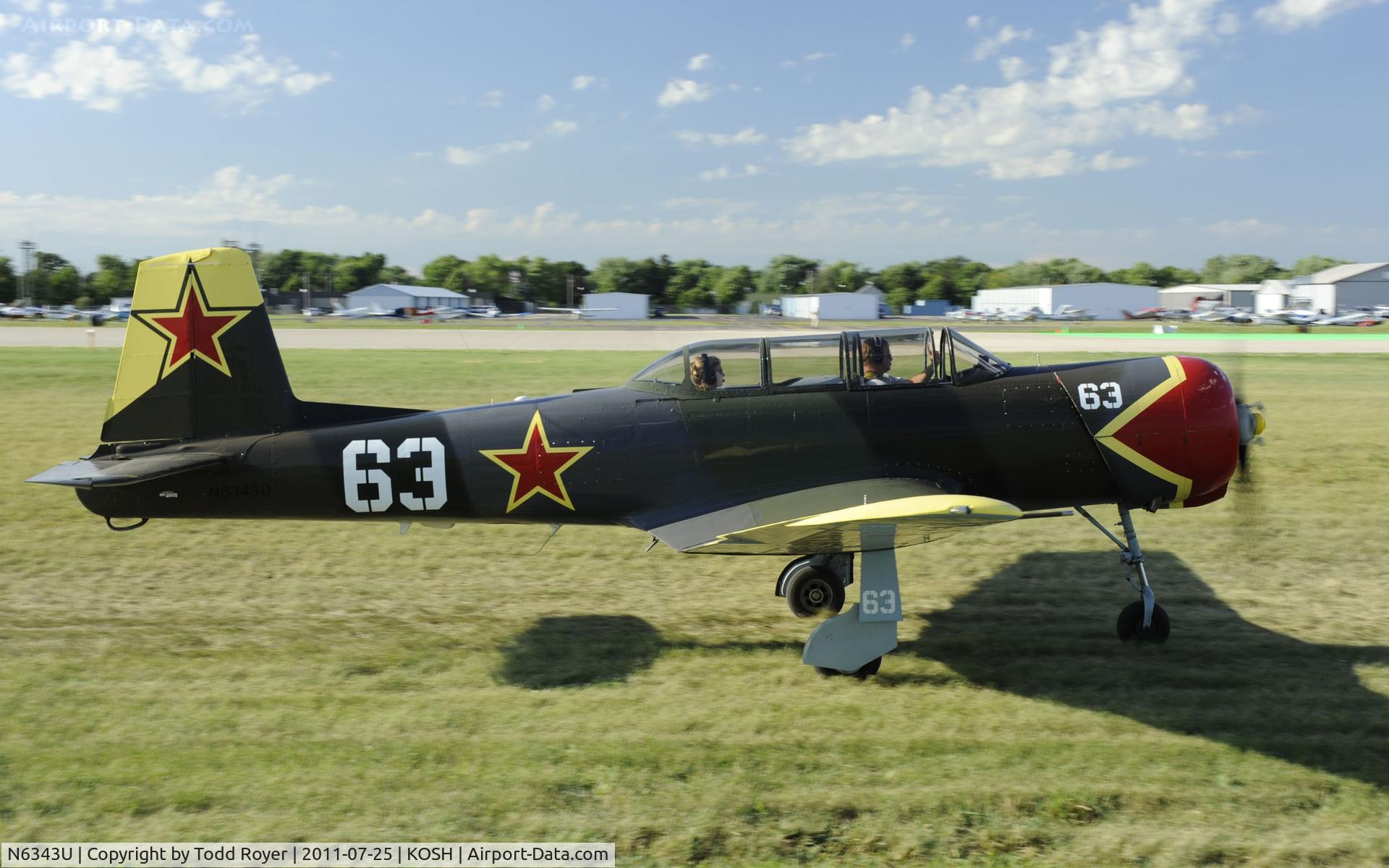 N6343U, 1980 Nanchang CJ-6 C/N 3732020, AIRVENTURE 2011