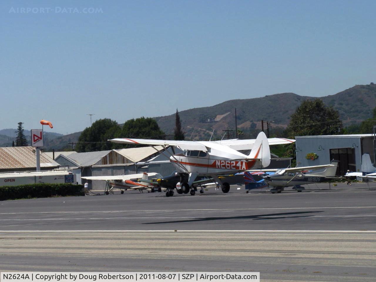 N2624A, 1953 Piper PA-22-135 Tri-Pacer C/N 22-1091, 1953 Piper PA-22-135 TRI-PACER, Lycoming O-320 upgrade, landing Rwy 22