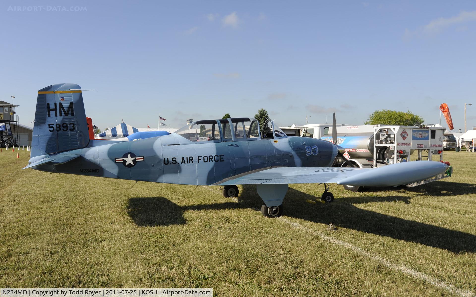 N234MD, 1958 Beech (Fuji) T-34A (B45) Mentor C/N FM-93, AIRVENTURE 2011