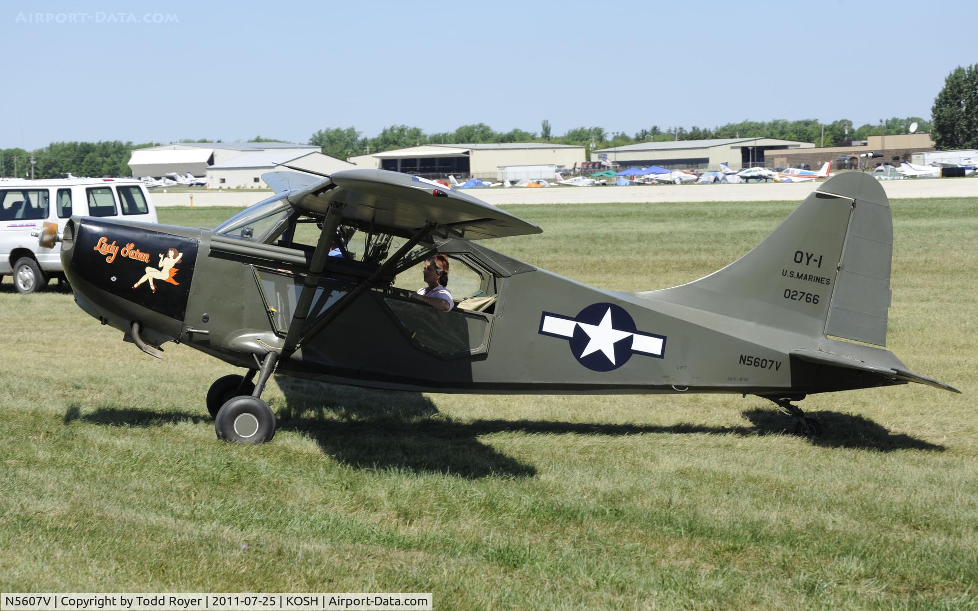 N5607V, 1944 Stinson L-5B Sentinel C/N 2946, AIRVENTURE 2011