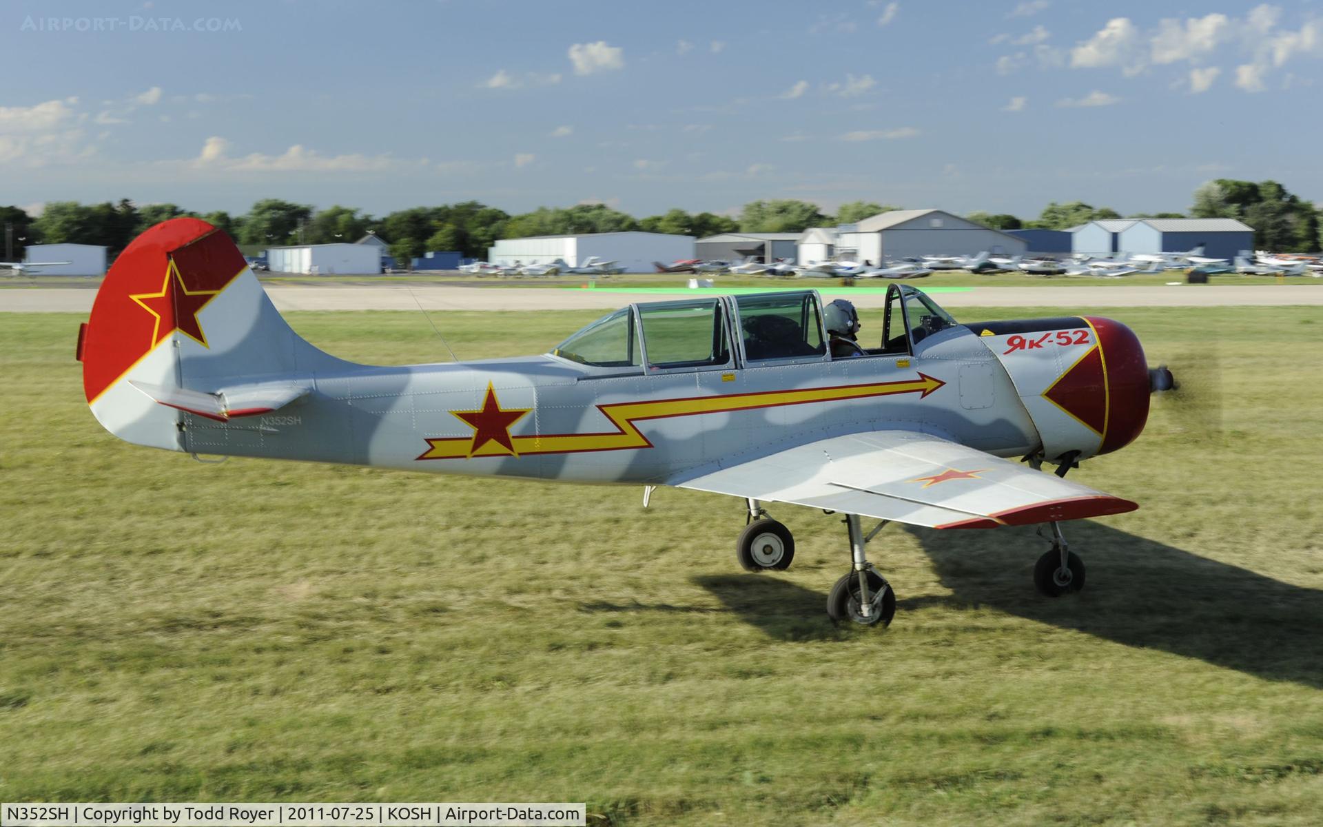 N352SH, 1985 Yakovlev (Aerostar) Yak-52 C/N 855704, AIRVENTURE 2011