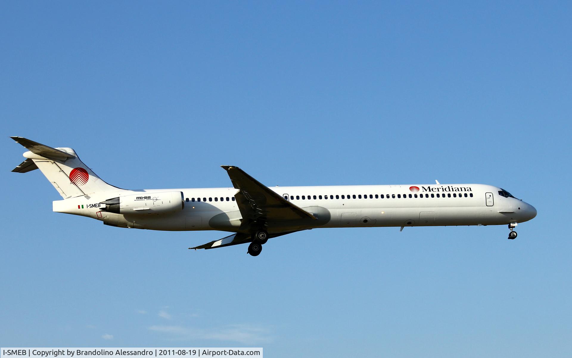 I-SMEB, 1991 McDonnell Douglas MD-82 (DC-9-82) C/N 53064, Fresh new livery for Meridiana
landing in LIPE!!