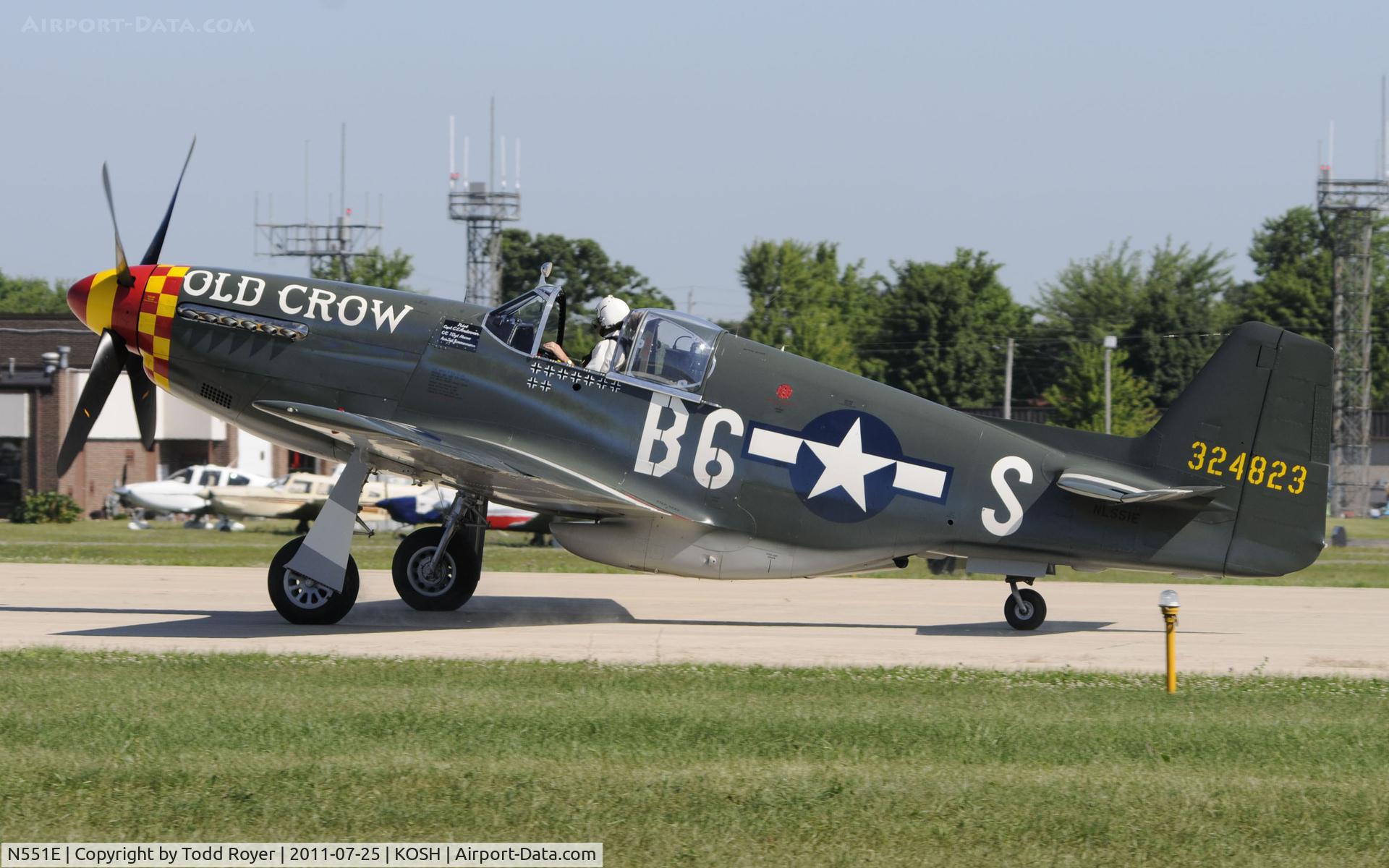 N551E, 1943 North American P-51B-1NA Mustang C/N 102-24700, AIRVENTURE 2011