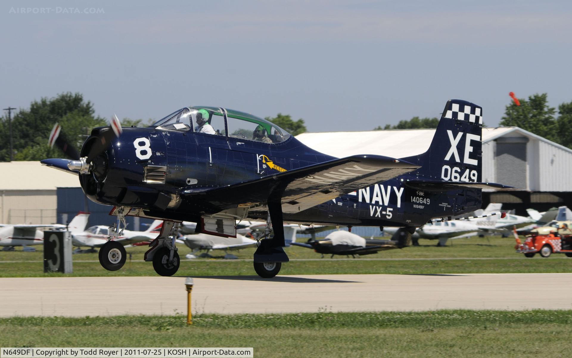 N649DF, 1957 North American T-28C Trojan C/N 226-226 (140649), AIRVENTURE 2011