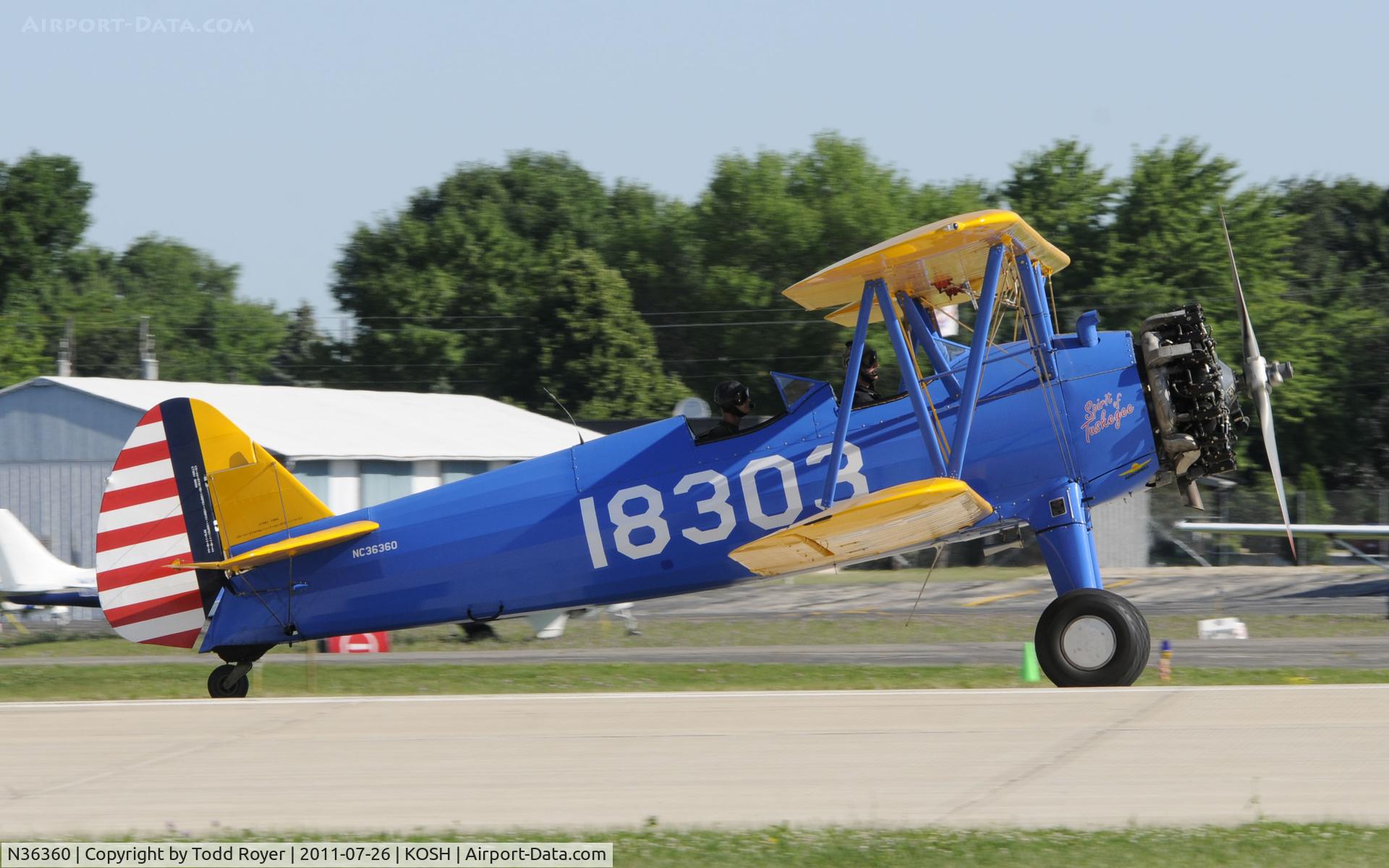 N36360, 1942 Boeing PT-13D Kaydet (E75) C/N 75-5887, AIRVENTURE 2011
