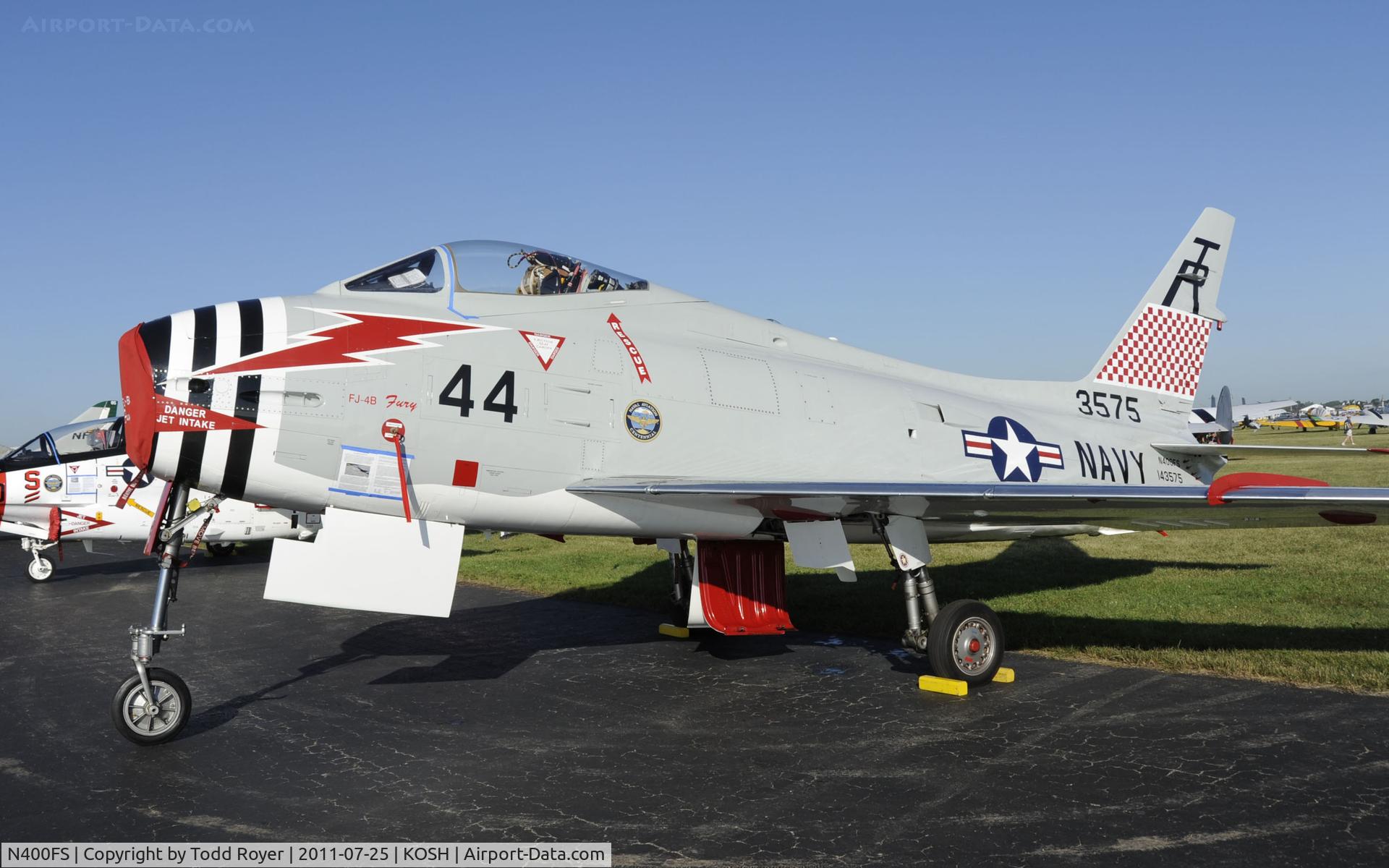 N400FS, 1958 North American AF-1E Fury C/N 244-83, AIRVENTURE 2011