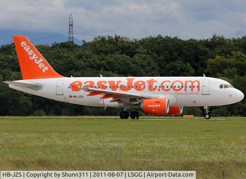 HB-JZS, 2007 Airbus A319-111 C/N 3084, Ready for take off rwy 23...