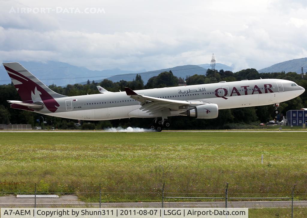 A7-AEM, 2007 Airbus A330-302 C/N 893, Landing rwy 23