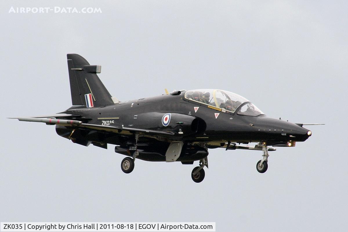 ZK035, 2010 British Aerospace Hawk T2 C/N RT026/1264, RAF 19(R)Sqn