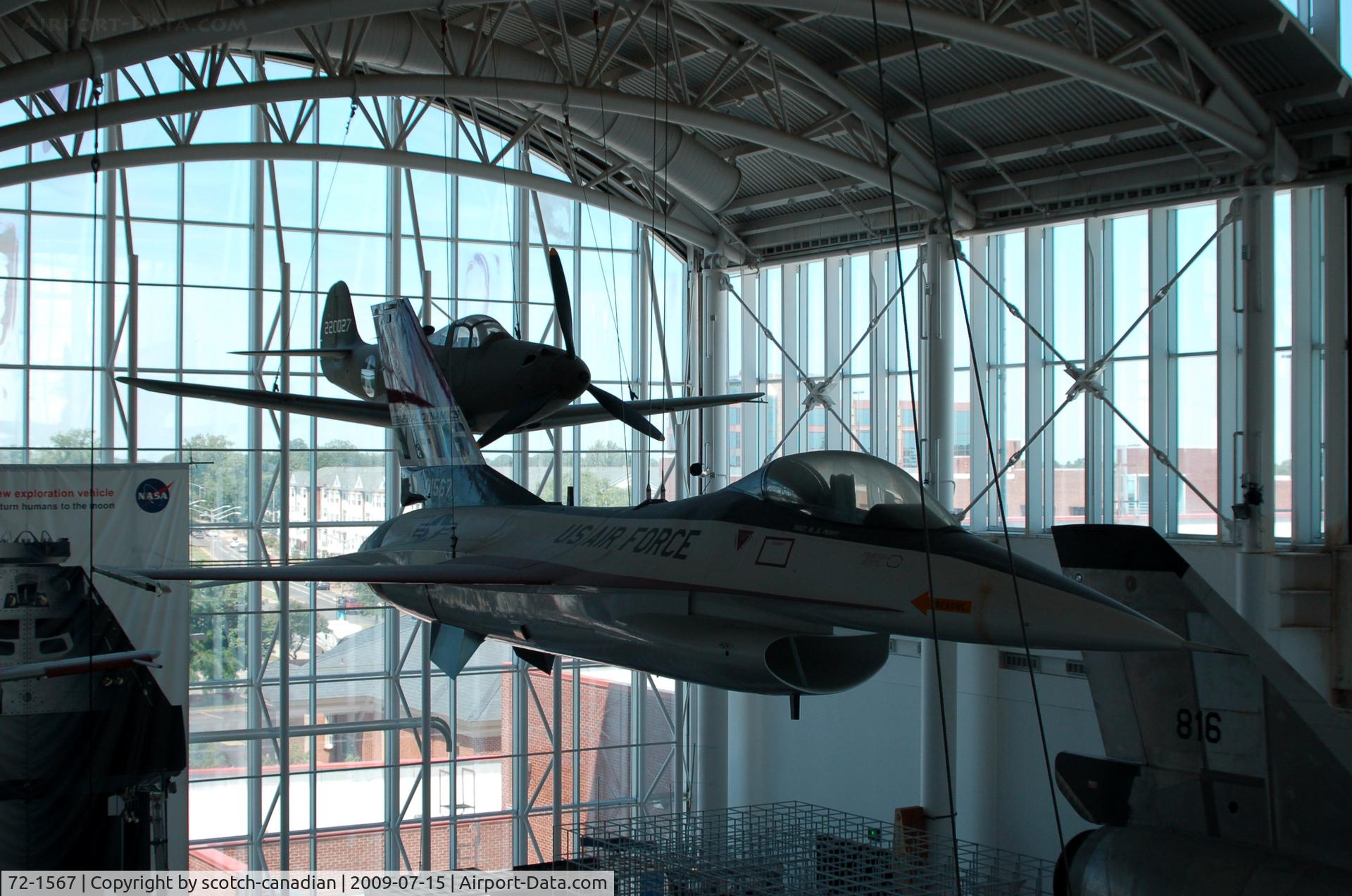 72-1567, General Dynamics YF-16A Fighting Falcon C/N 60-1, General Dynamics YF-16A Fighting Falcon at the Virginia Air & Space Center, Hampton, VA