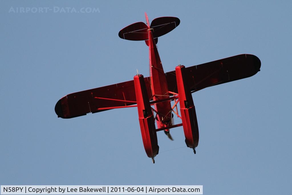 N58PY, 2001 Raytheon Aircraft Company 58 C/N TH-1990, While operating over Forest Lake, MN