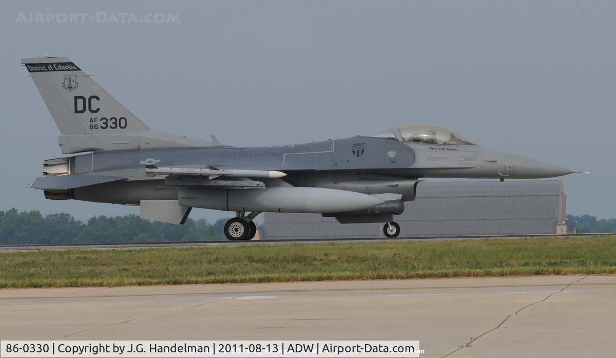 86-0330, 1986 General Dynamics F-16C Fighting Falcon C/N 5C-436, at Andrews AFB
