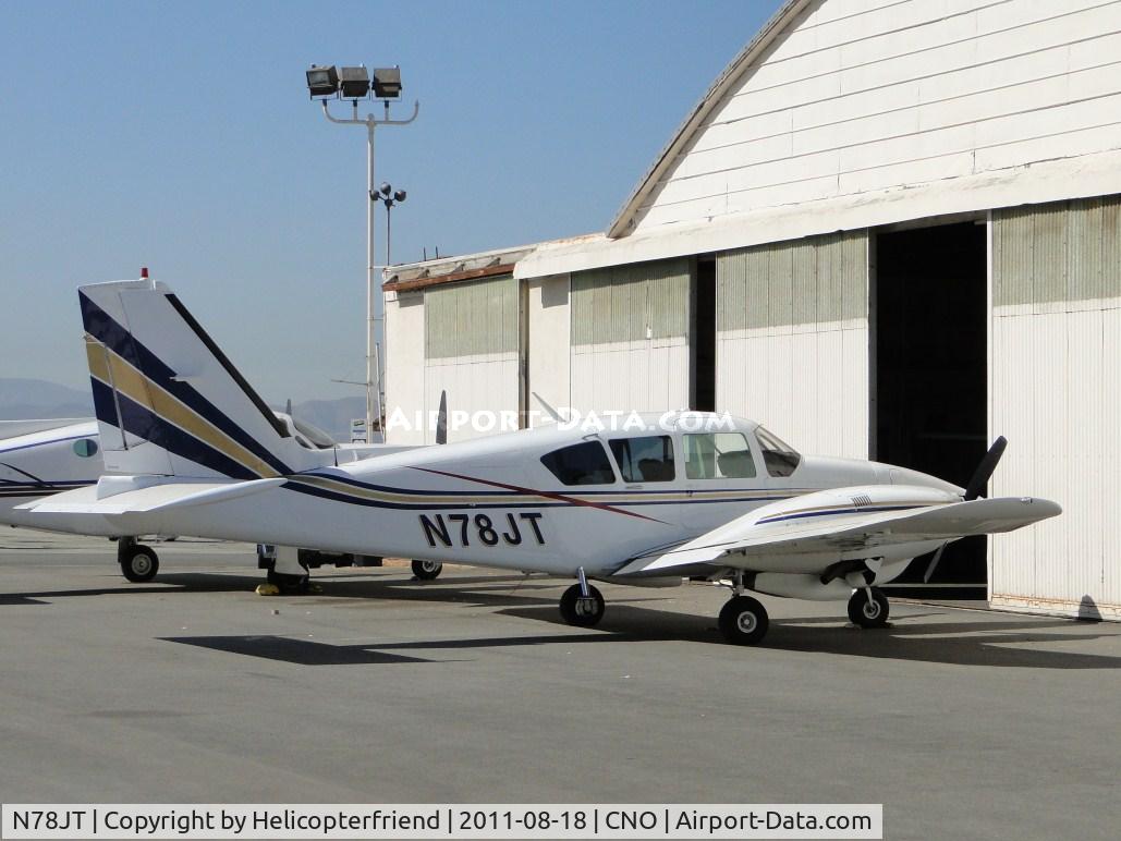 N78JT, 1978 Piper PA-23-250 C/N 27-7854138, Parked by the radio hanger