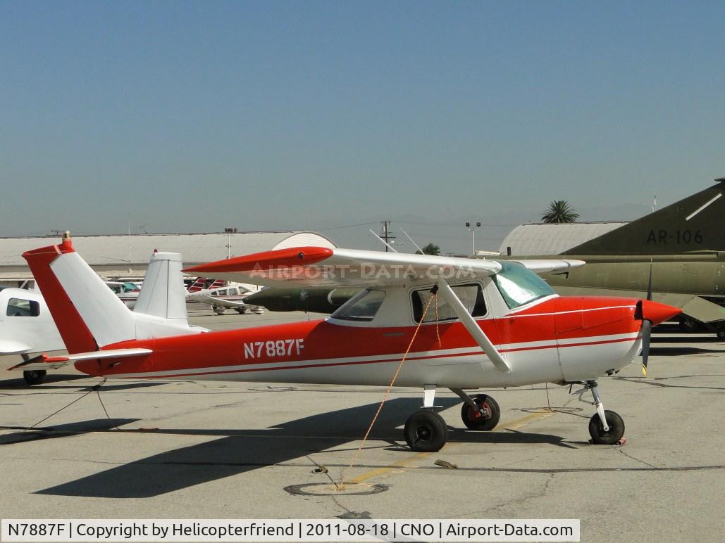 N7887F, 1966 Cessna 150F C/N 15063987, Parked south of the old military jets