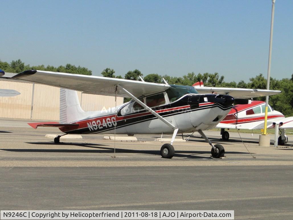 N9246C, 1955 Cessna 180 C/N 31345, Parked and tied down