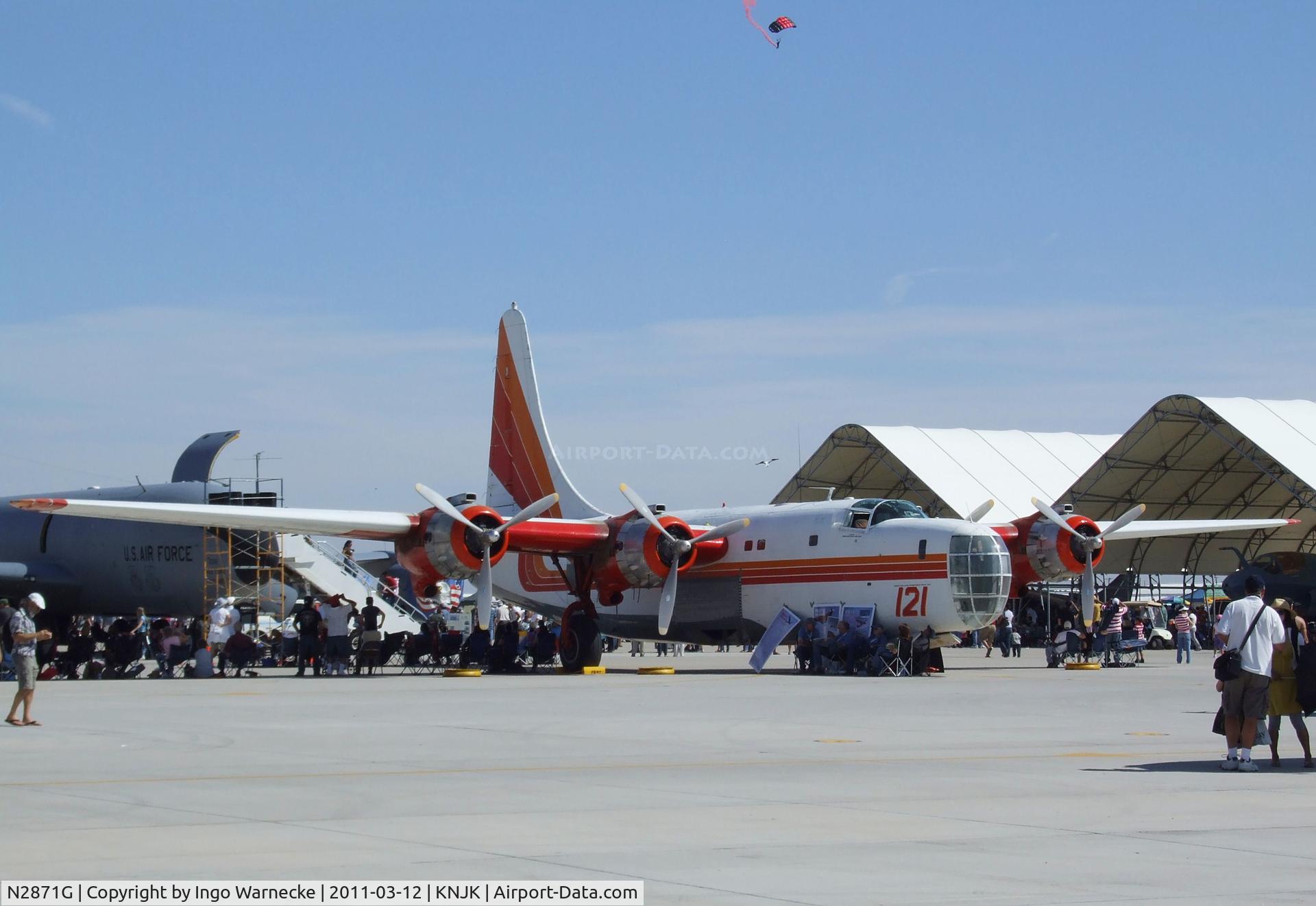 N2871G, Consolidated Vultee P4Y-2 Privateer C/N 66302, Consolidated PB4Y-2 Privateer (converted to water bomber) at the 2011 airshow at El Centro NAS, CA