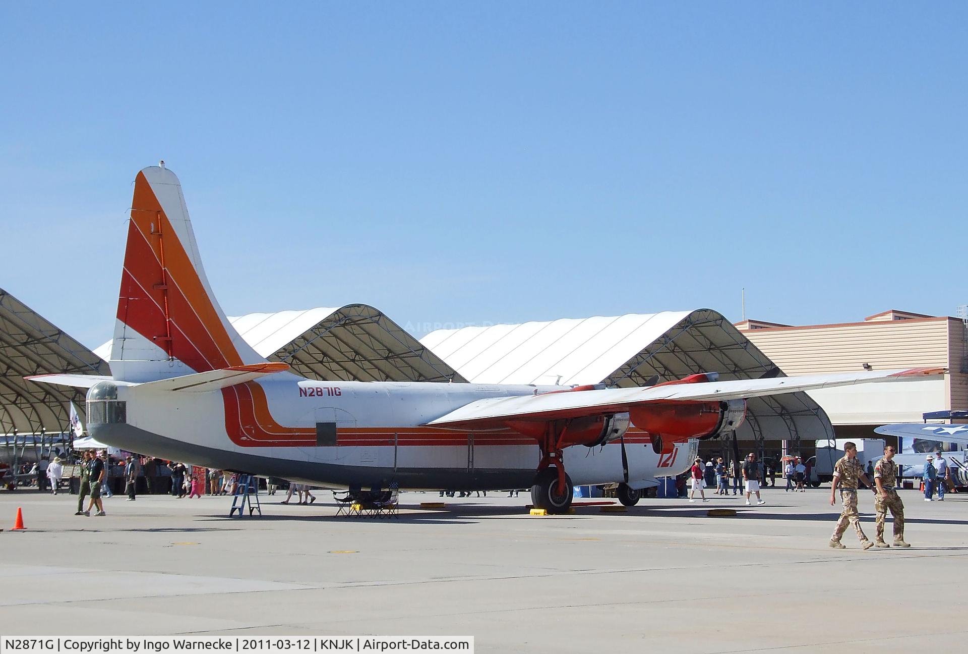 N2871G, Consolidated Vultee P4Y-2 Privateer C/N 66302, Consolidated PB4Y-2 Privateer (converted to water bomber) at the 2011 airshow at El Centro NAS, CA