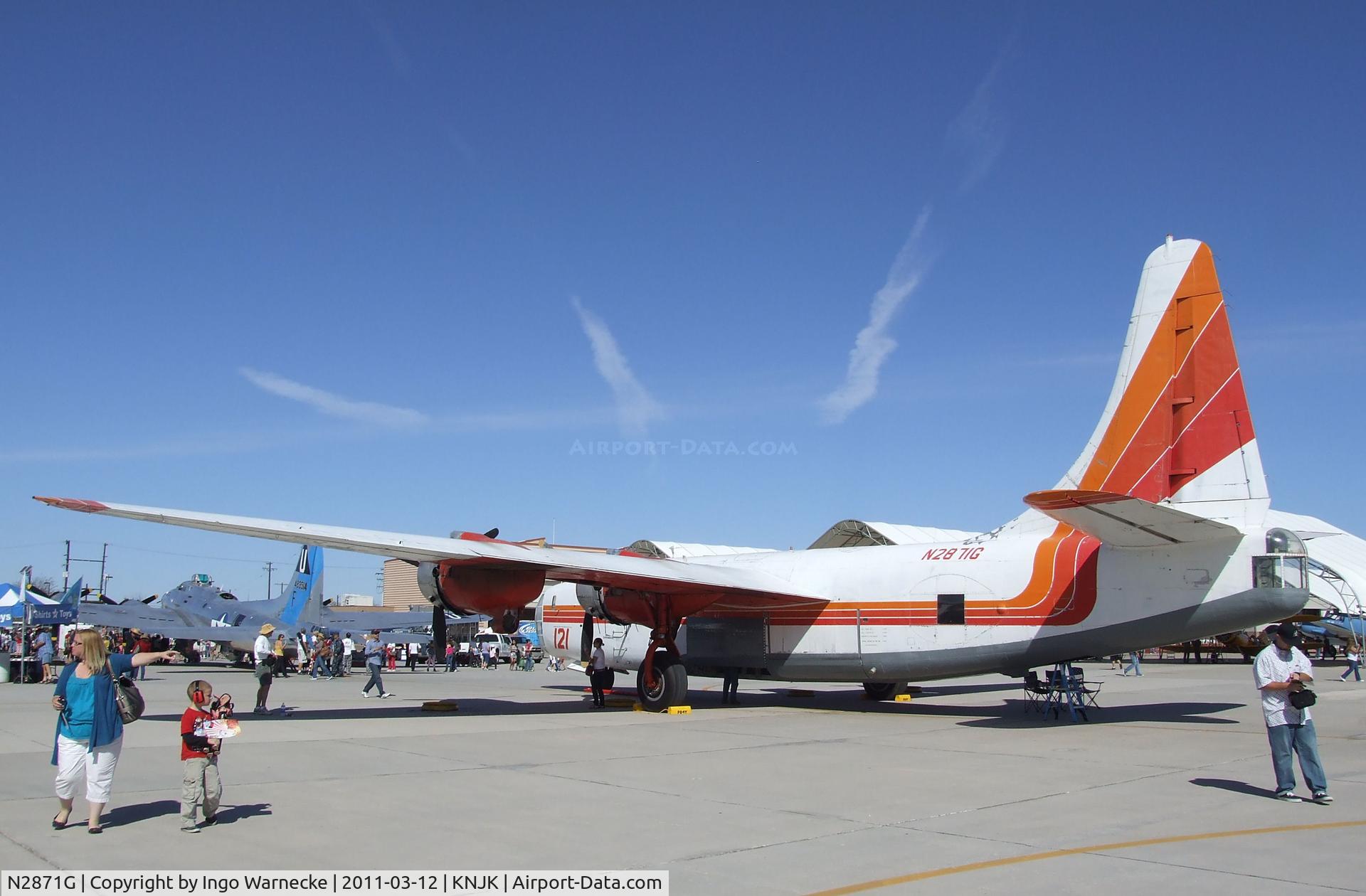 N2871G, Consolidated Vultee P4Y-2 Privateer C/N 66302, Consolidated PB4Y-2 Privateer (converted to water bomber) at the 2011 airshow at El Centro NAS, CA