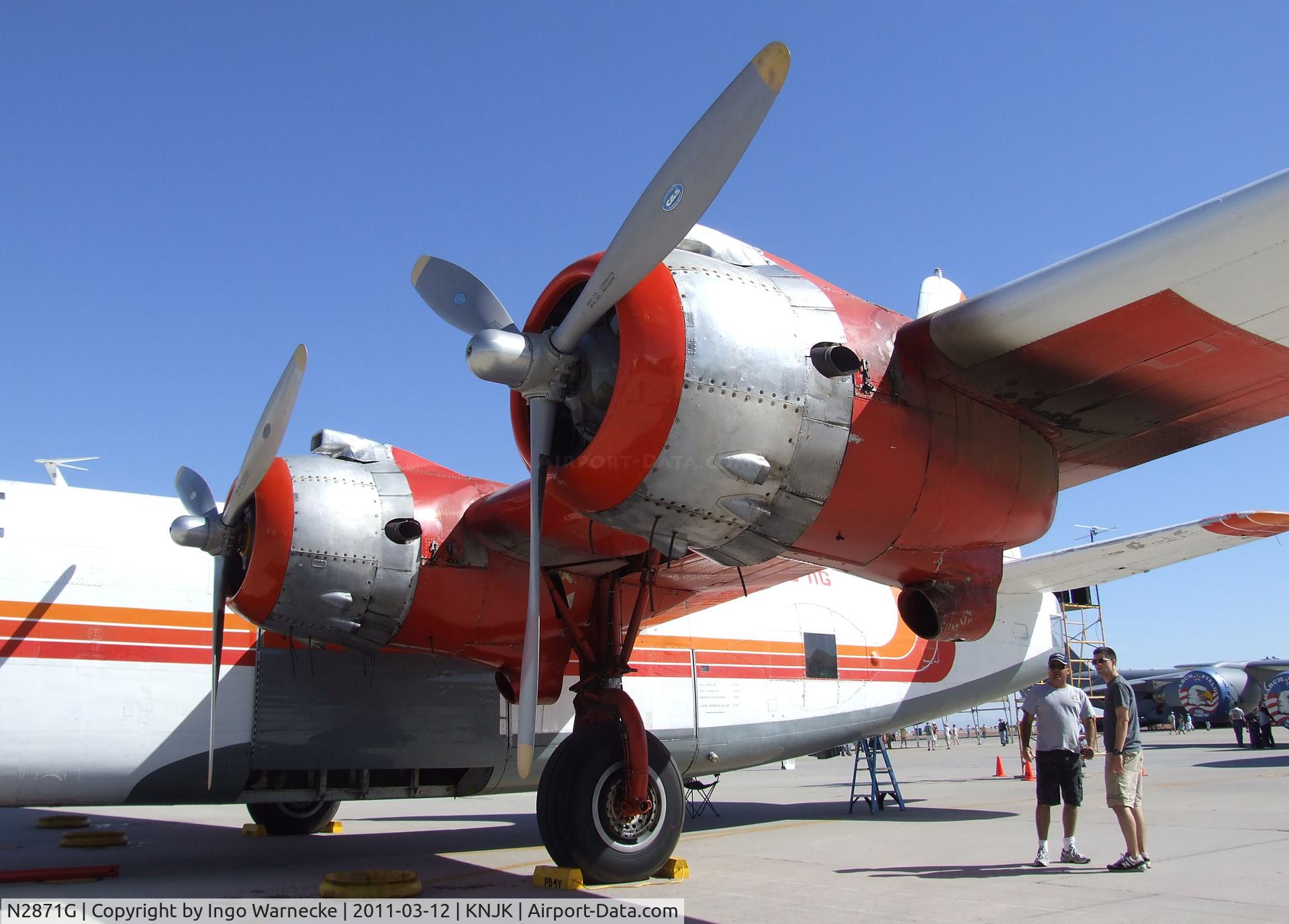 N2871G, Consolidated Vultee P4Y-2 Privateer C/N 66302, Consolidated PB4Y-2 Privateer (converted to water bomber) at the 2011 airshow at El Centro NAS, CA