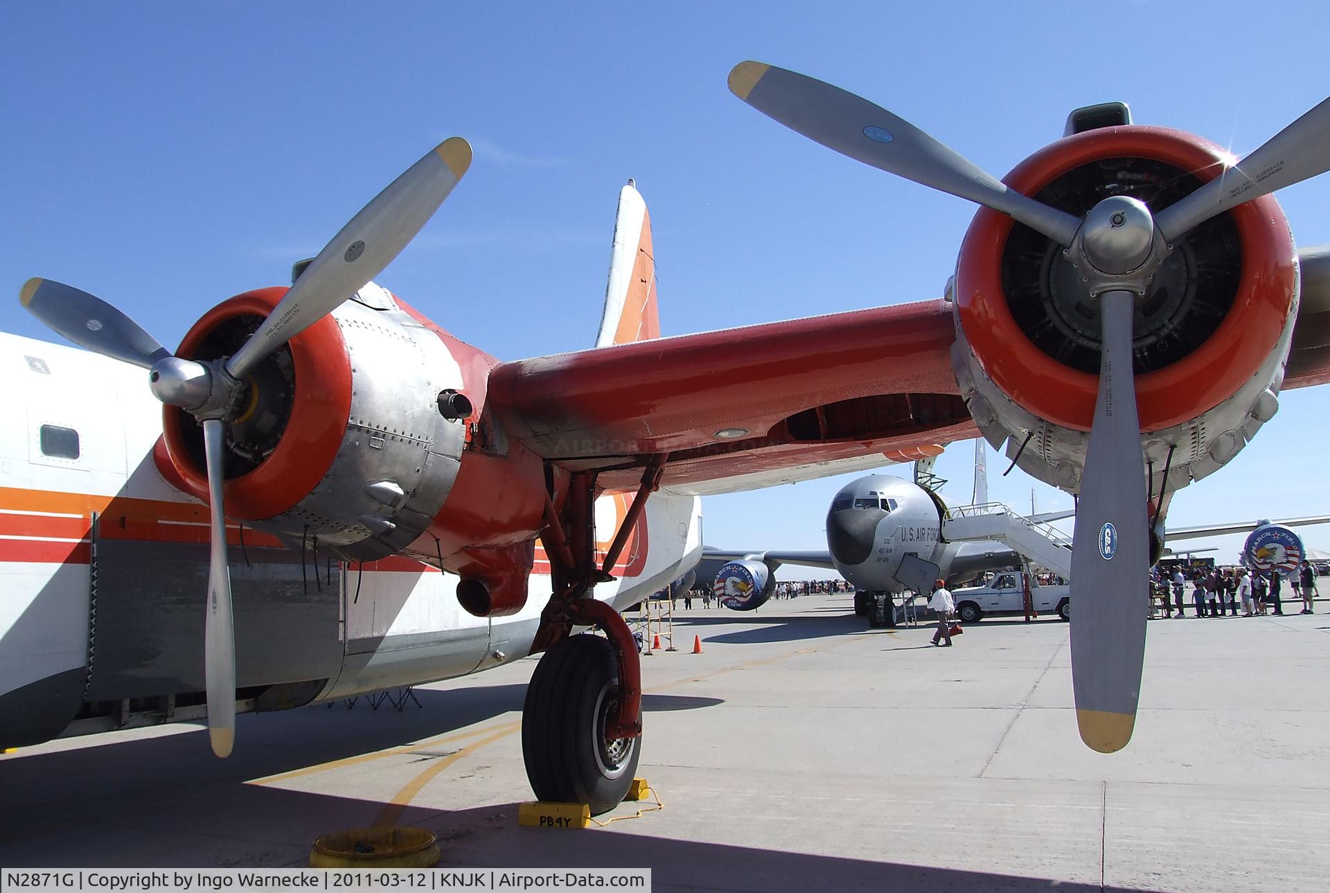 N2871G, Consolidated Vultee P4Y-2 Privateer C/N 66302, Consolidated PB4Y-2 Privateer (converted to water bomber) at the 2011 airshow at El Centro NAS, CA