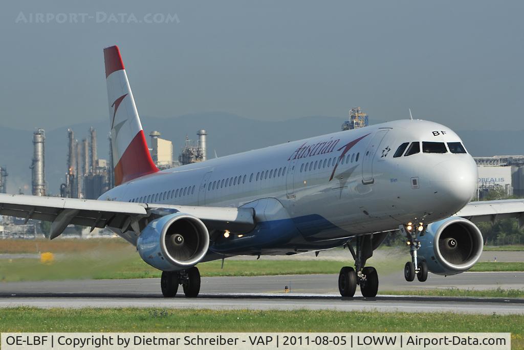 OE-LBF, 2001 Airbus A321-211 C/N 1458, Austrian Airlines Airbus 321