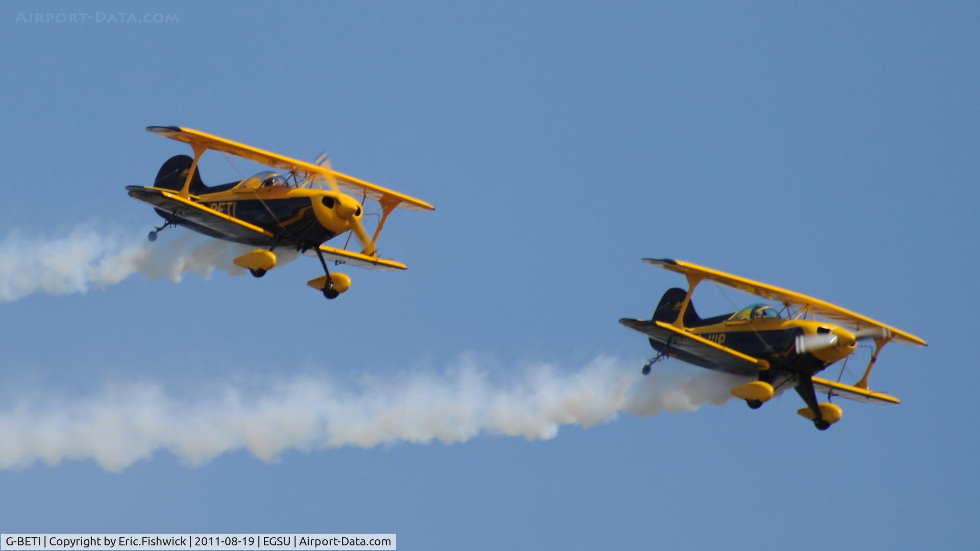 G-BETI, 1981 Pitts S-1D Special C/N PFA 009-10156, The Pitts pair at the American Air Day, Duxford (August,2011)