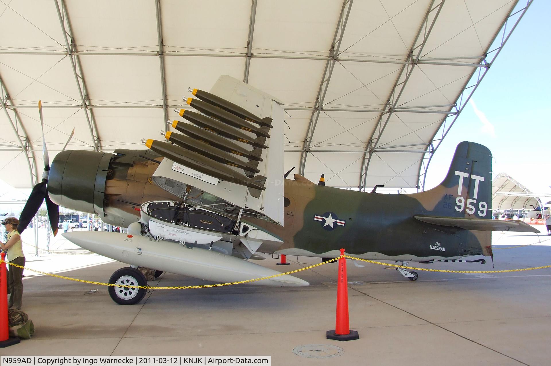 N959AD, Douglas A-1D Skyraider (AD-4NA) C/N 7759, Douglas AD-4NA (A-1D) Skyraider at the 2011 airshow at El Centro NAS, CA