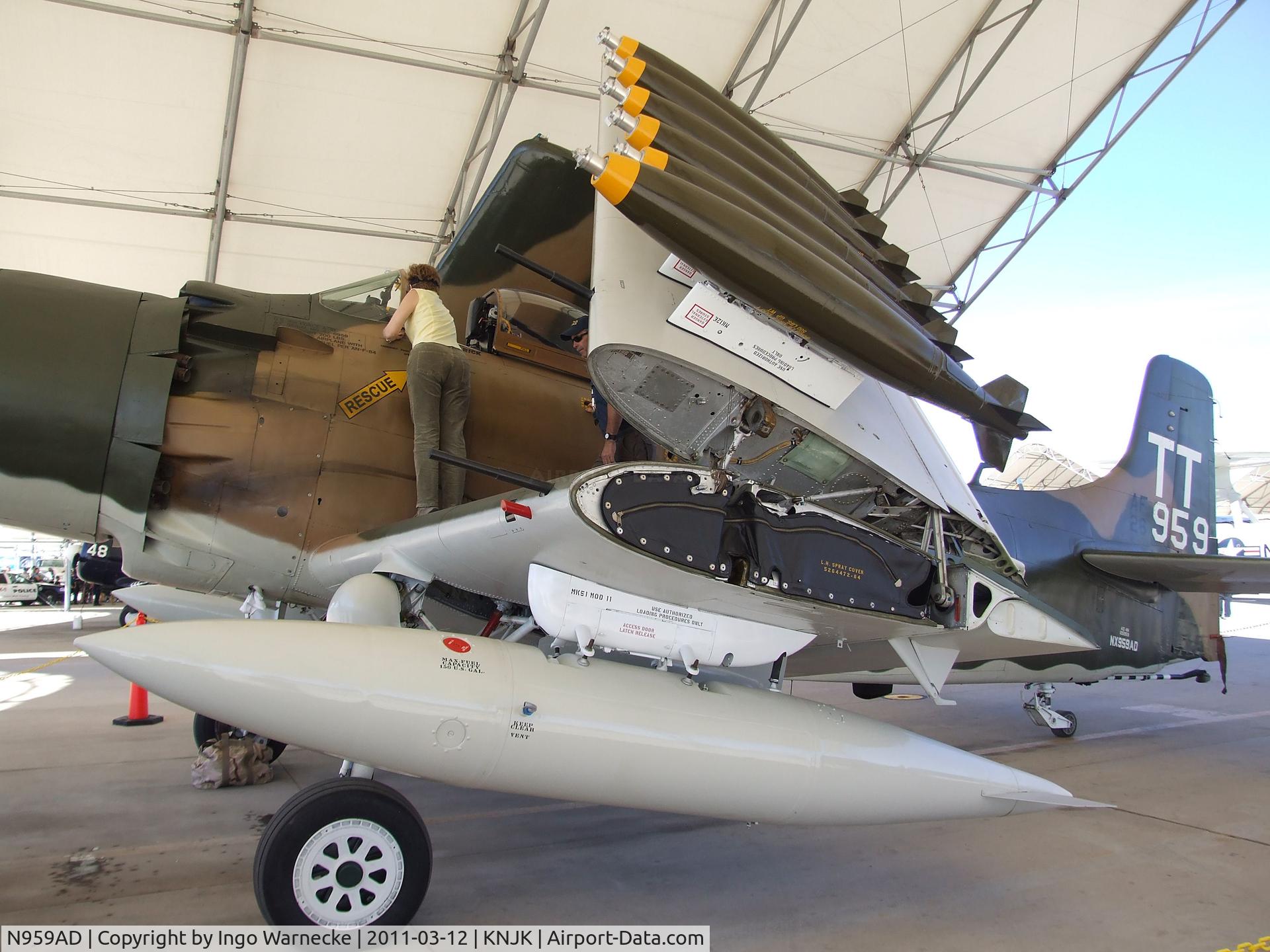 N959AD, Douglas A-1D Skyraider (AD-4NA) C/N 7759, Douglas AD-4NA (A-1D) Skyraider at the 2011 airshow at El Centro NAS, CA