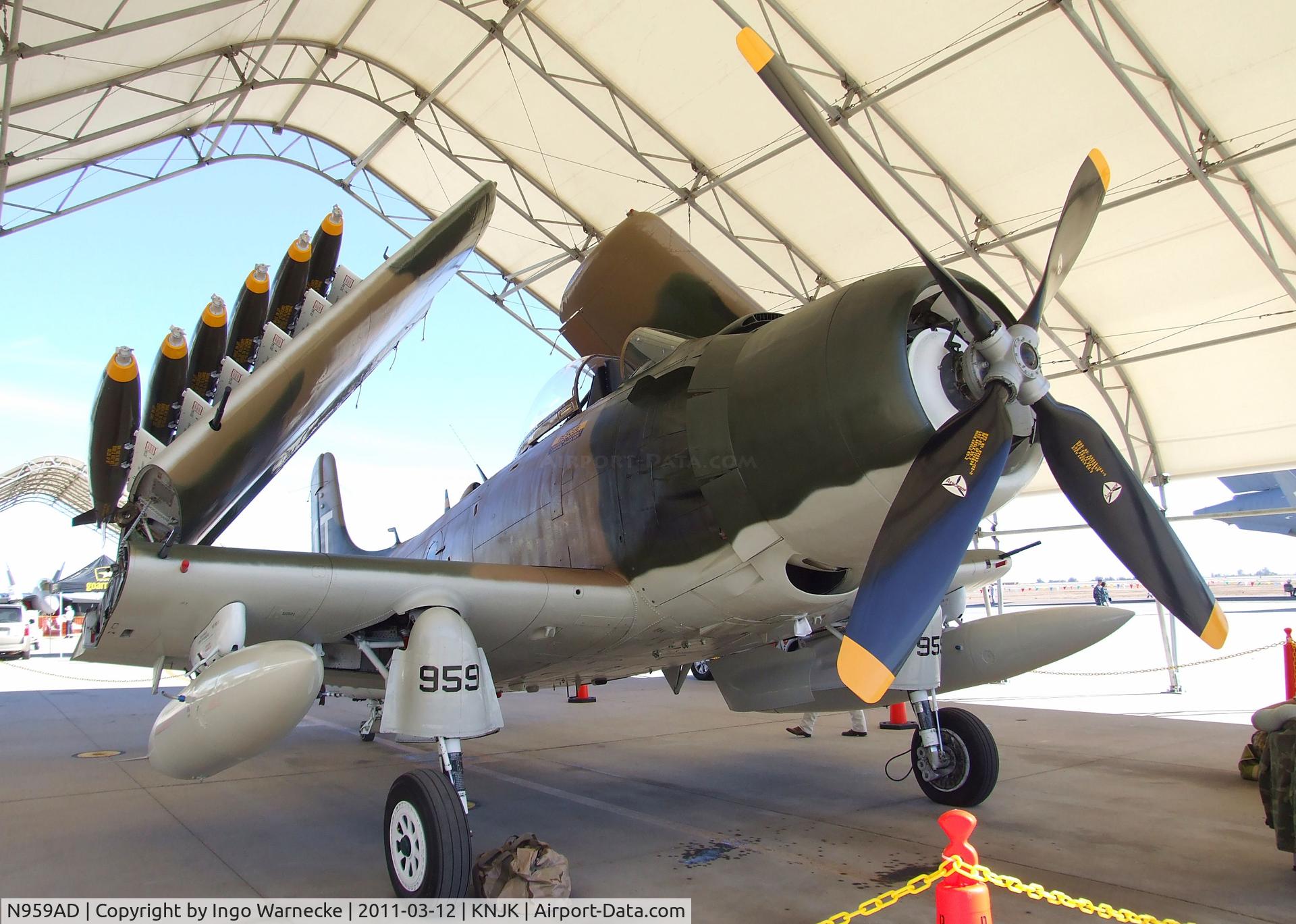 N959AD, Douglas A-1D Skyraider (AD-4NA) C/N 7759, Douglas AD-4NA (A-1D) Skyraider at the 2011 airshow at El Centro NAS, CA