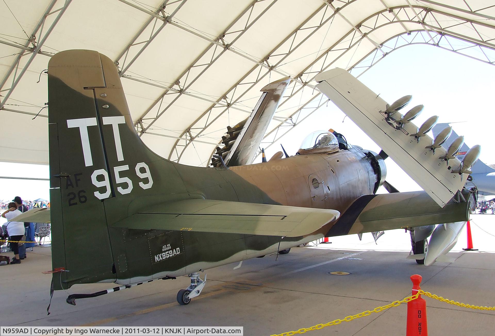 N959AD, Douglas A-1D Skyraider (AD-4NA) C/N 7759, Douglas AD-4NA (A-1D) Skyraider at the 2011 airshow at El Centro NAS, CA