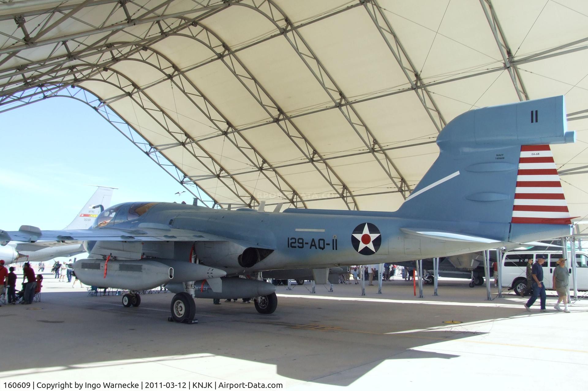 160609, Grumman EA-6B Prowler C/N P-66, Grumman EA-6B Prowler of the US Navy in WW2 special colours at the 2011 airshow at El Centro NAS, CA